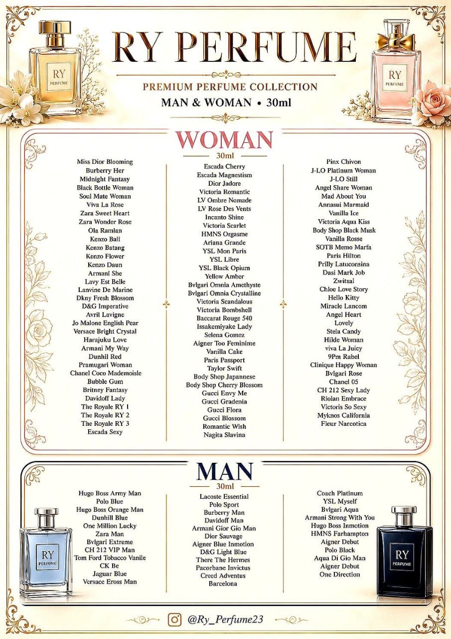 List Perfume Rystore
